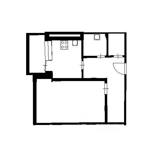 Планировка этой квартиры по данным Циан