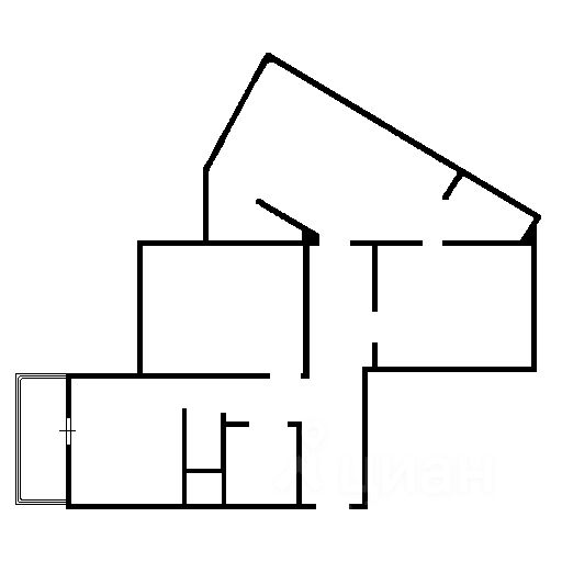 Планировка этой квартиры по данным Циан