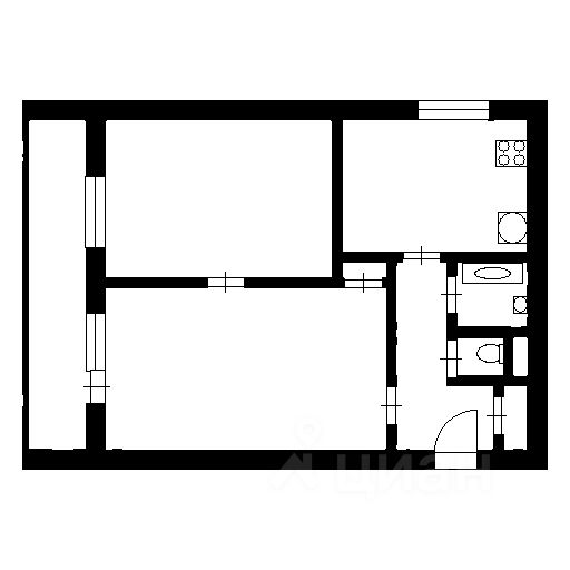 Планировка этой квартиры по данным Циан