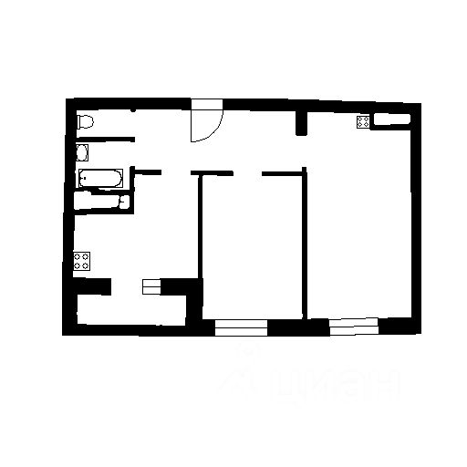 Планировка этой квартиры по данным Циан