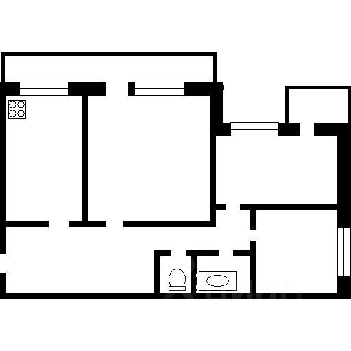 Планировка этой квартиры по данным Циан