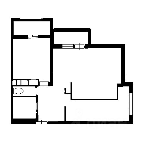 Планировка этой квартиры по данным Циан