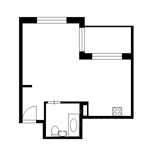Планировка этой квартиры по данным Циан