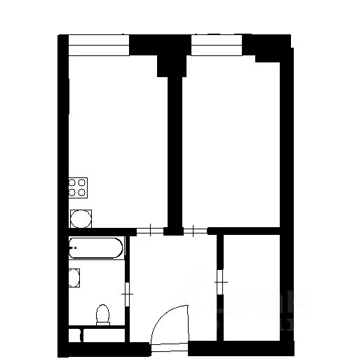 Планировка этой квартиры по данным Циан