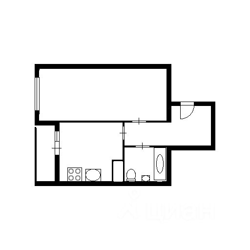 Планировка этой квартиры по данным Циан