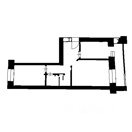 Планировка этой квартиры по данным Циан