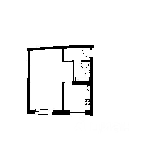 Планировка этой квартиры по данным Циан