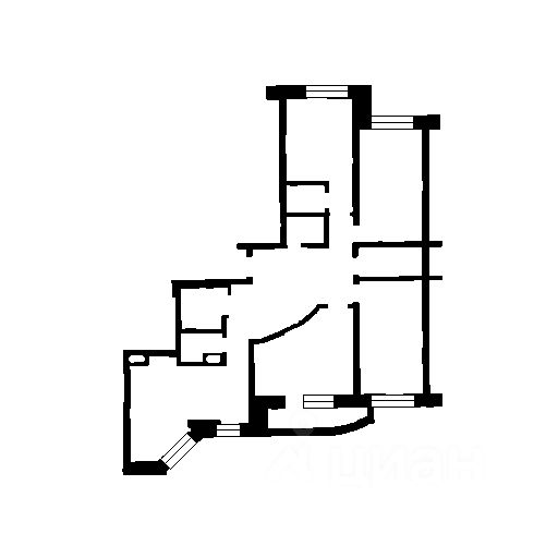 Планировка этой квартиры по данным Циан
