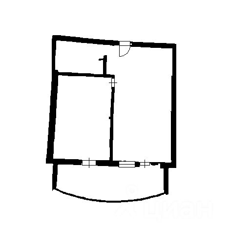 Планировка этой квартиры по данным Циан
