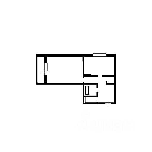 Планировка этой квартиры по данным Циан