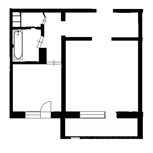 Планировка этой квартиры по данным Циан