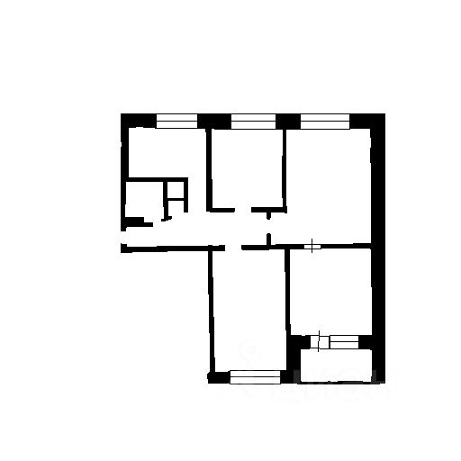 Планировка этой квартиры по данным Циан