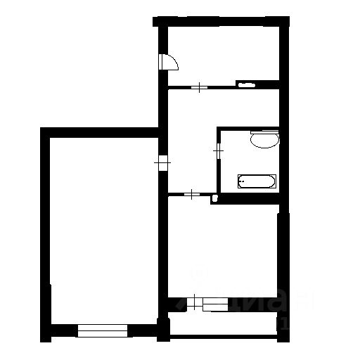 Планировка этой квартиры по данным Циан