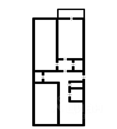 Планировка этой квартиры по данным Циан