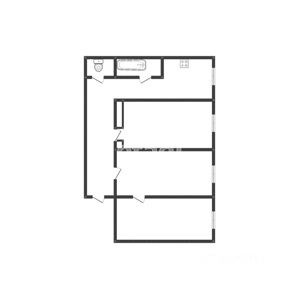 Планировка этой квартиры по данным Циан