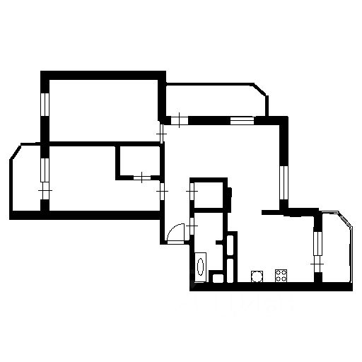 Планировка этой квартиры по данным Циан