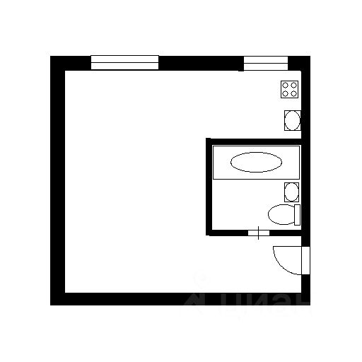 Планировка этой квартиры по данным Циан