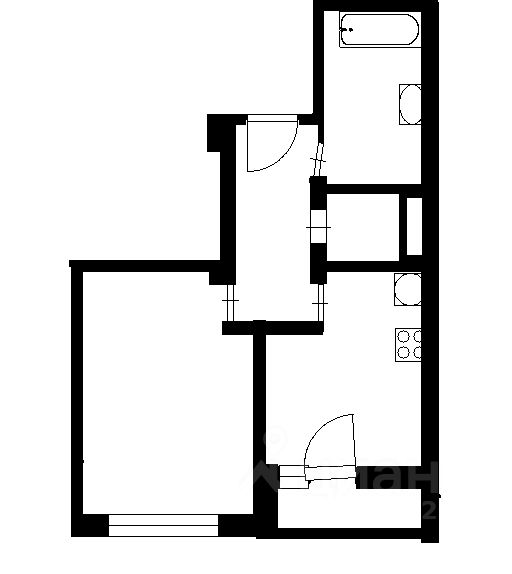 Планировка этой квартиры по данным Циан