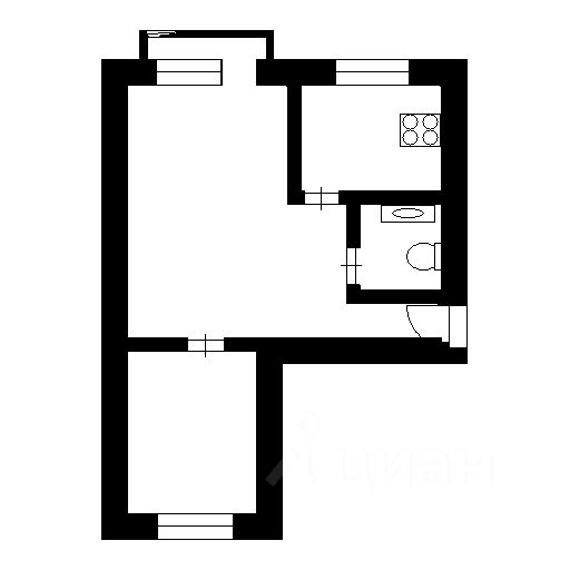 Планировка этой квартиры по данным Циан