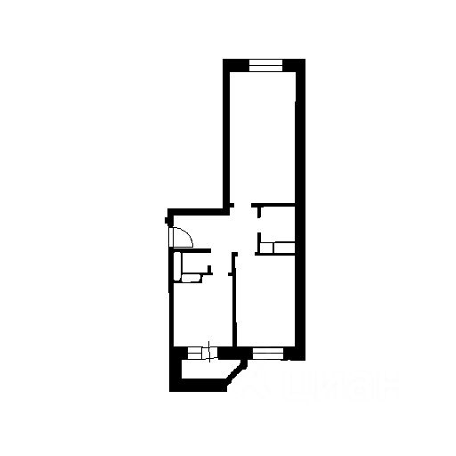 Планировка этой квартиры по данным Циан