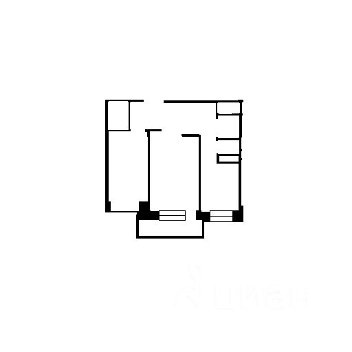 Планировка этой квартиры по данным Циан