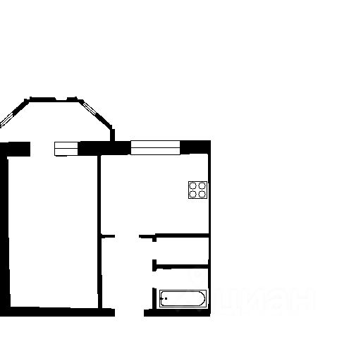 Планировка этой квартиры по данным Циан