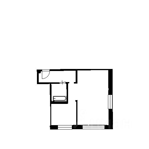 Планировка этой квартиры по данным Циан