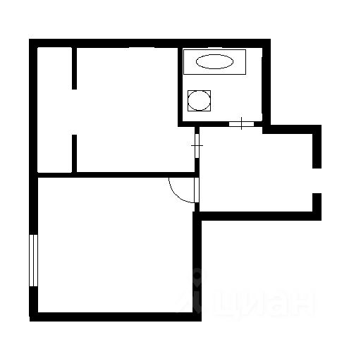 Планировка этой квартиры по данным Циан