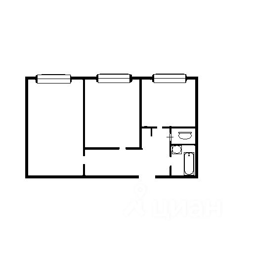 Планировка этой квартиры по данным Циан