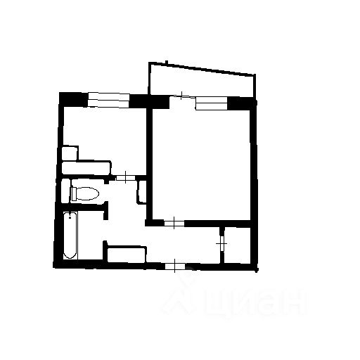 Планировка этой квартиры по данным Циан