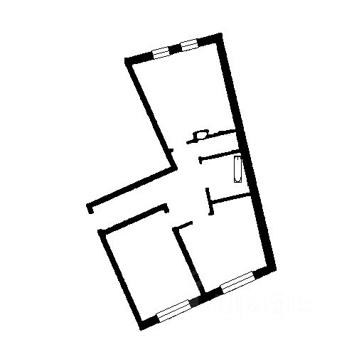 Планировка этой квартиры по данным Циан
