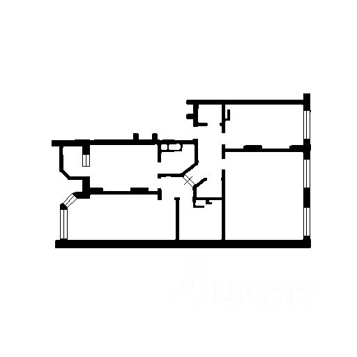 Планировка этой квартиры по данным Циан