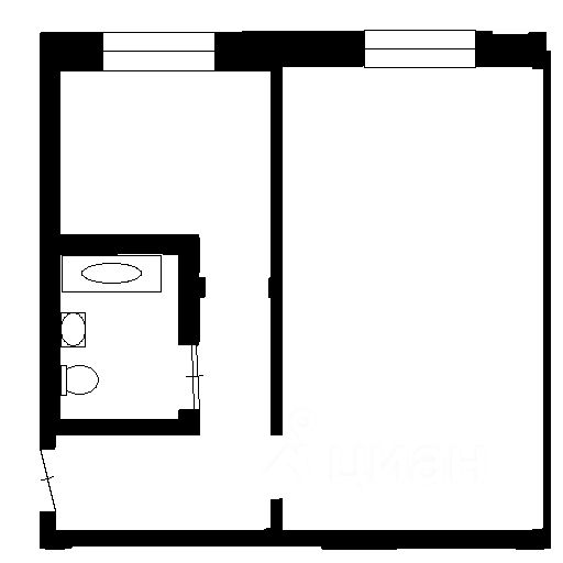 Планировка этой квартиры по данным Циан