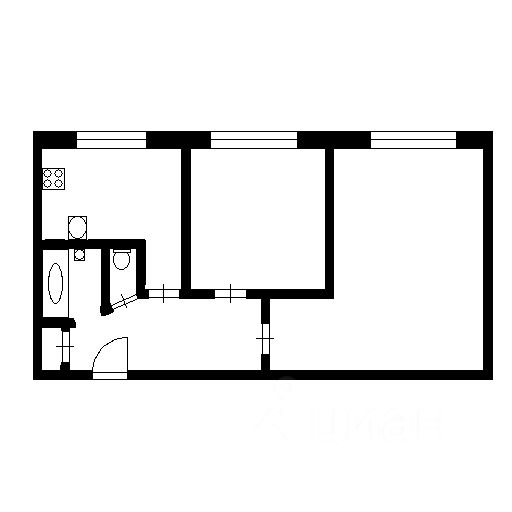 Планировка этой квартиры по данным Циан