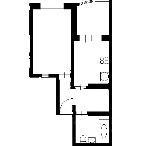 Планировка этой квартиры по данным Циан