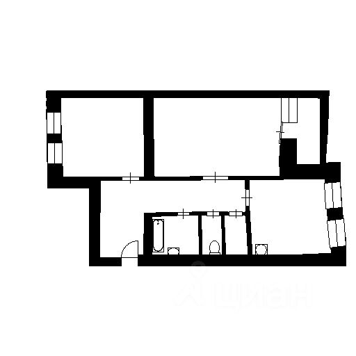 Планировка этой квартиры по данным Циан