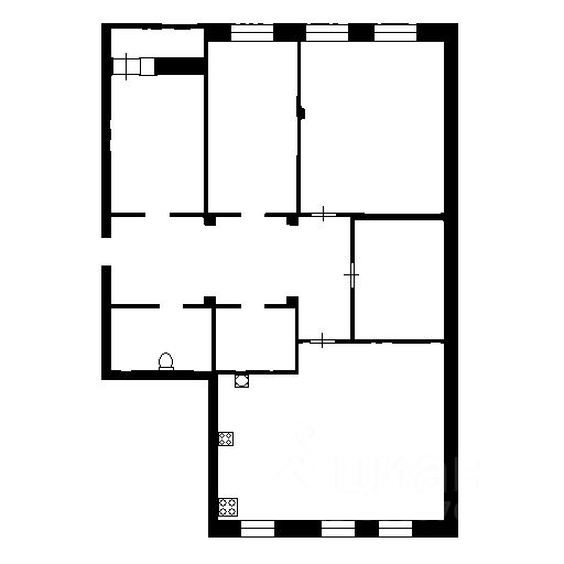 Планировка этой квартиры по данным Циан