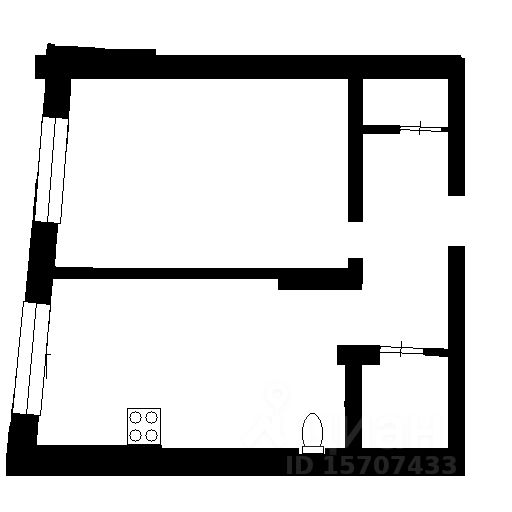 Планировка этой квартиры по данным Циан