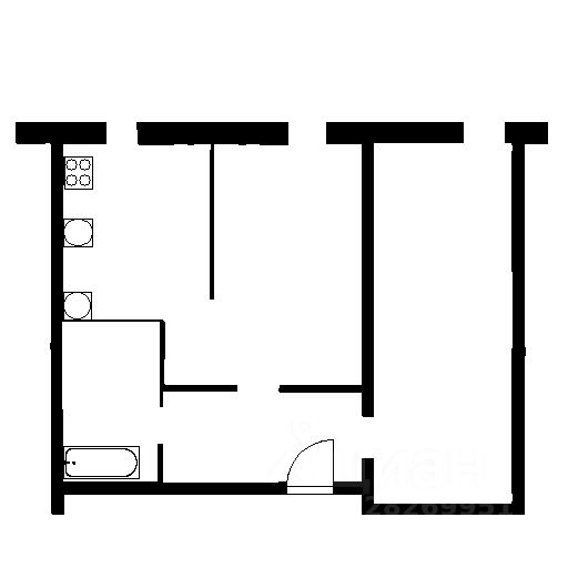 Планировка этой квартиры по данным Циан
