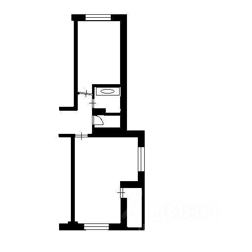 Планировка этой квартиры по данным Циан