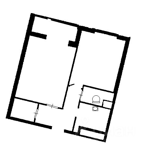 Планировка этой квартиры по данным Циан