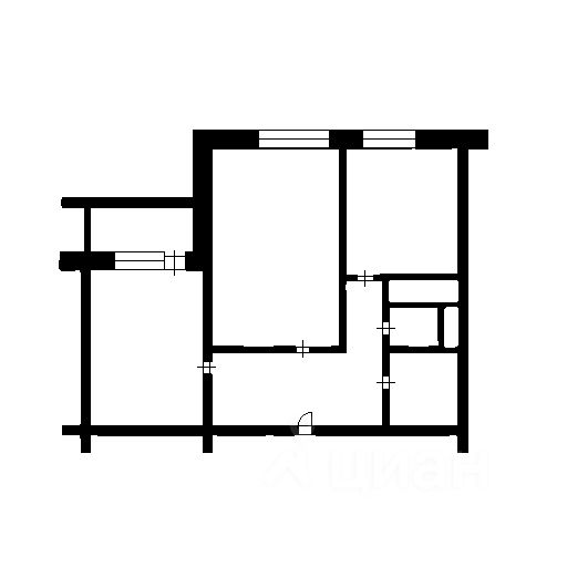 Планировка этой квартиры по данным Циан