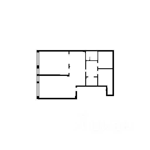Планировка этой квартиры по данным Циан