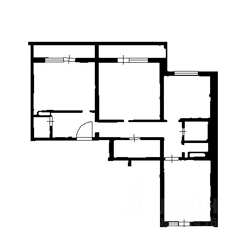 Планировка этой квартиры по данным Циан