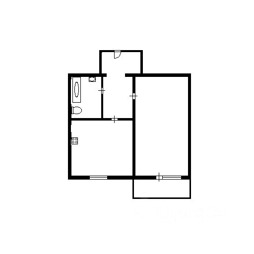 Планировка этой квартиры по данным Циан