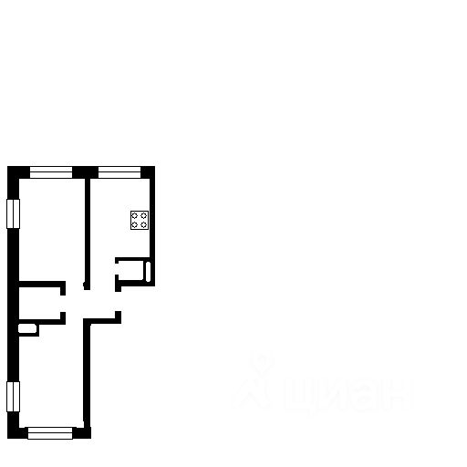 Планировка этой квартиры по данным Циан