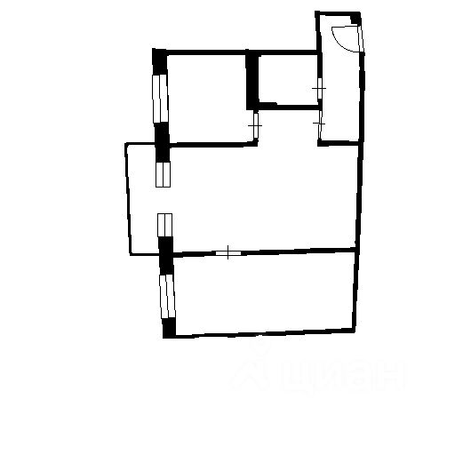 Планировка этой квартиры по данным Циан