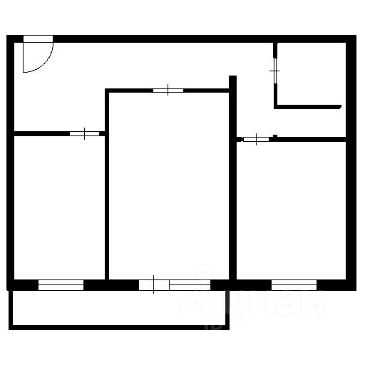 Планировка этой квартиры по данным Циан