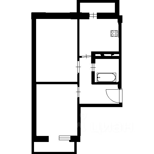 Планировка этой квартиры по данным Циан