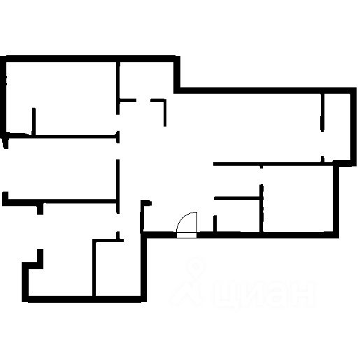 Планировка этой квартиры по данным Циан